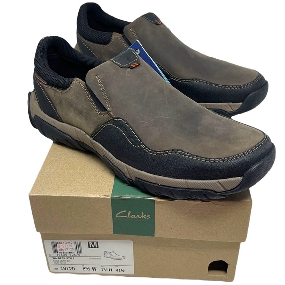 Clarks “Walbeck” Olive Leather Slip On Loafers Men’s Size 8.5W Wide main image 11
